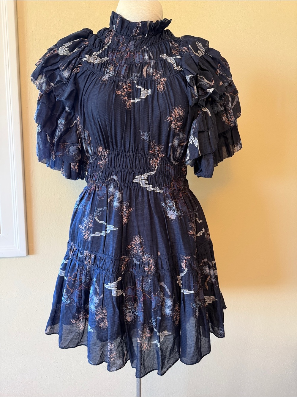 Magali Pascal Midi Ruffled Dress NWT 8-10P